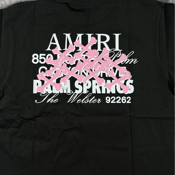 AMIRI x The Webster Stacked Bones Black T-Shirt Men’s Large - Picture 3 of 3